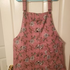 NWOT - SO brand Floral Denim Jumper